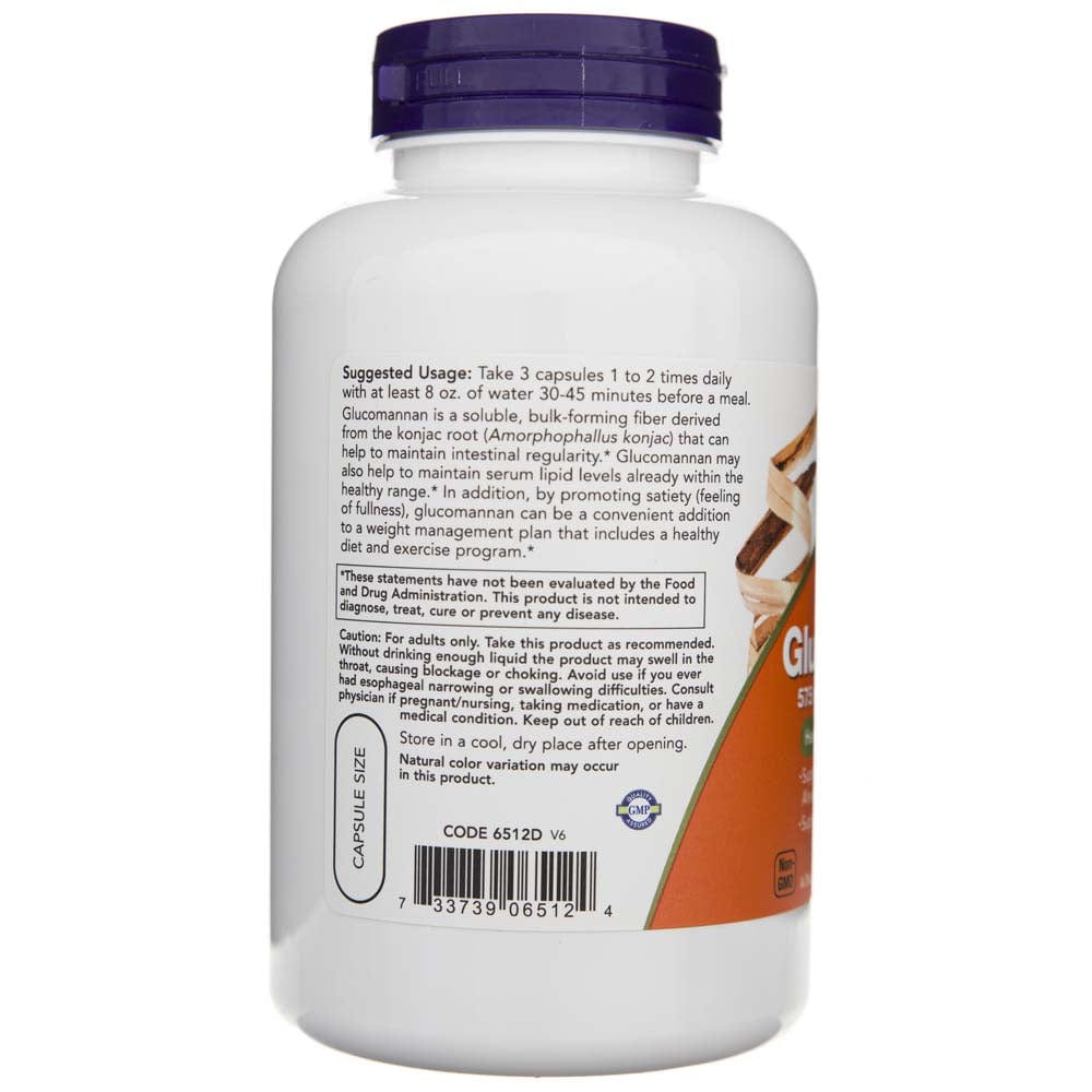 Now Foods Glucomanano 575 mg - 180 Cápsulas Vegetales - Imagen 3