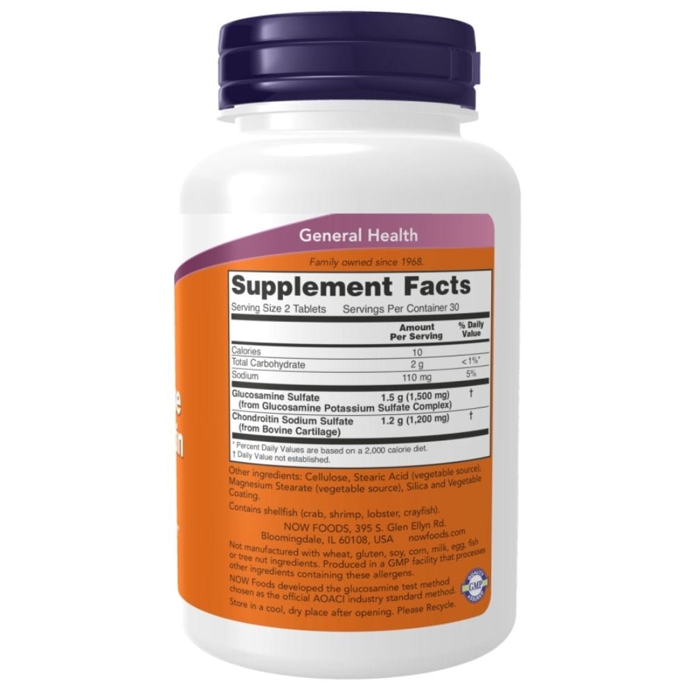 Now Foods Glucosamina y Condroitina - 60 Tabletas - Imagen 2