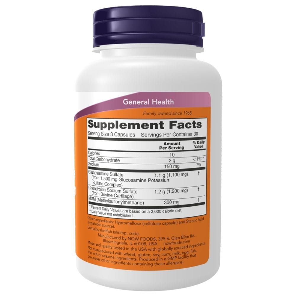 Now Foods Glucosamina y Condroitina con MSM - 90 Cápsulas - Imagen 2