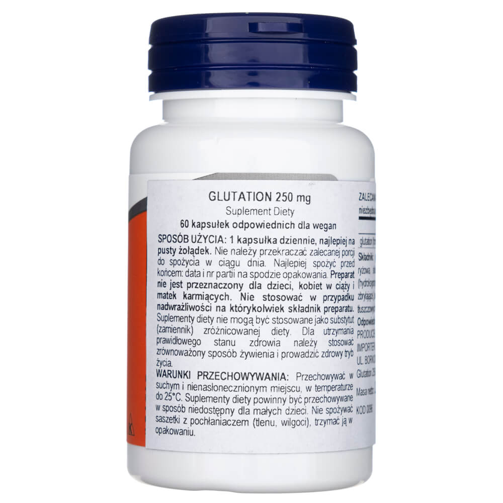 Now Foods Glutatión 250 mg - 60 cápsulas vegetales - Imagen 2