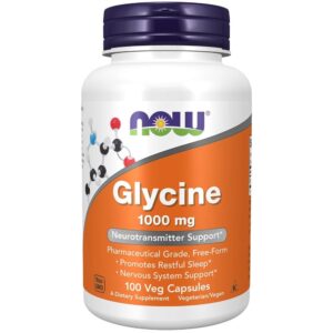 Now Foods Glicina 1000 mg - 100 Cápsulas Vegetales