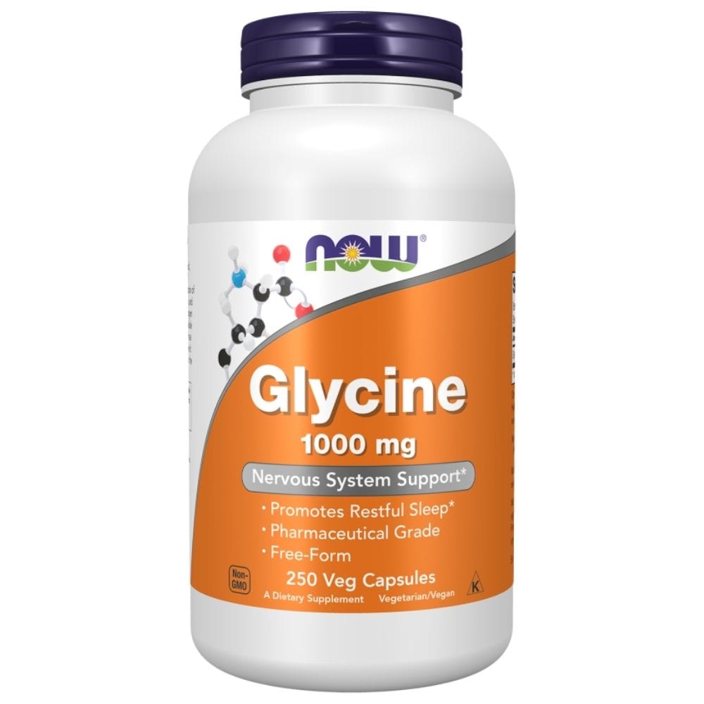 Now Foods Glicina 1000 mg - 250 Cápsulas Vegetales