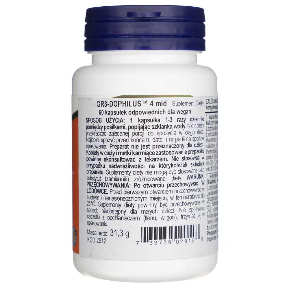 Now Foods Gr8-Dophilus - 60 Cápsulas Vegetales - Imagen 2