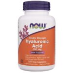 Now Foods Ácido Hialurónico, Doble Fuerza 100 mg - 120 Cápsulas Vegetales