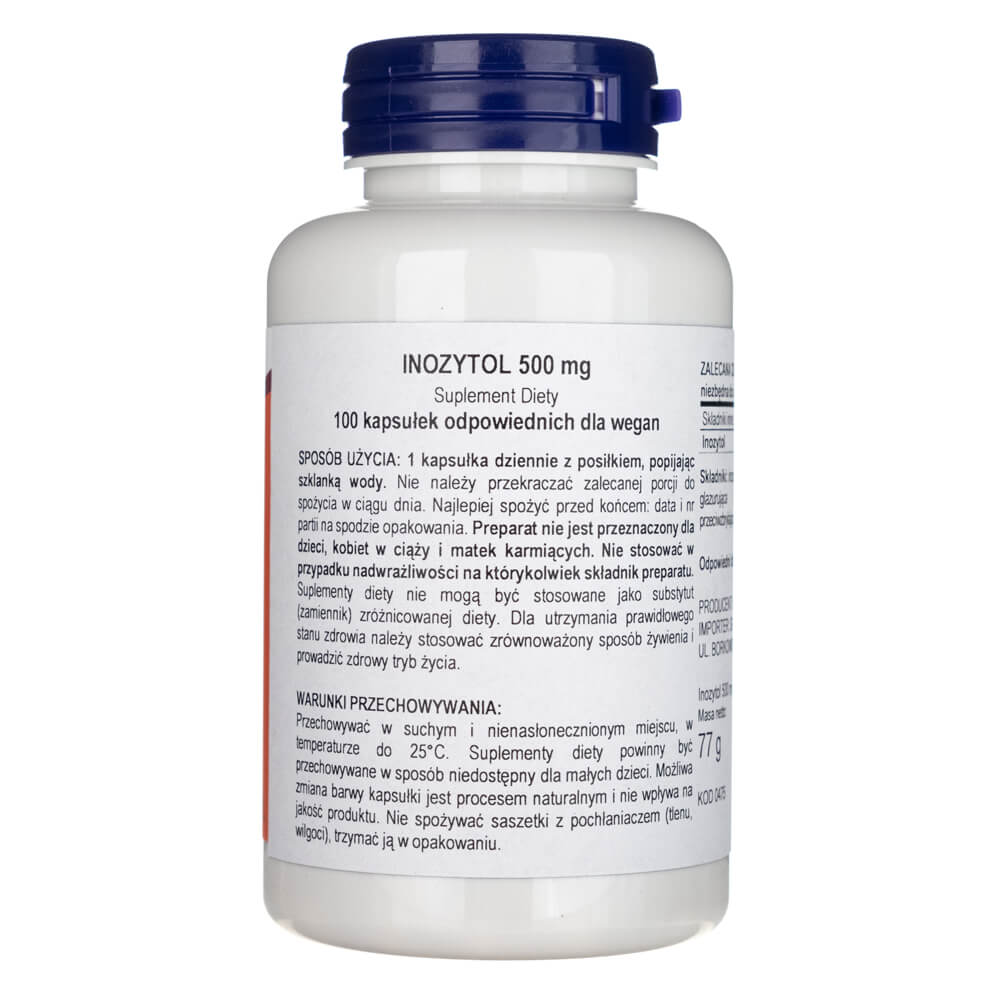 Now Foods Inositol 500 mg - 100 Cápsulas Vegetales - Imagen 2