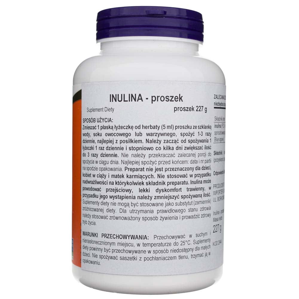 Now Foods Inulina Prebiótica Pura en Polvo, BIO - 227 g - Imagen 3
