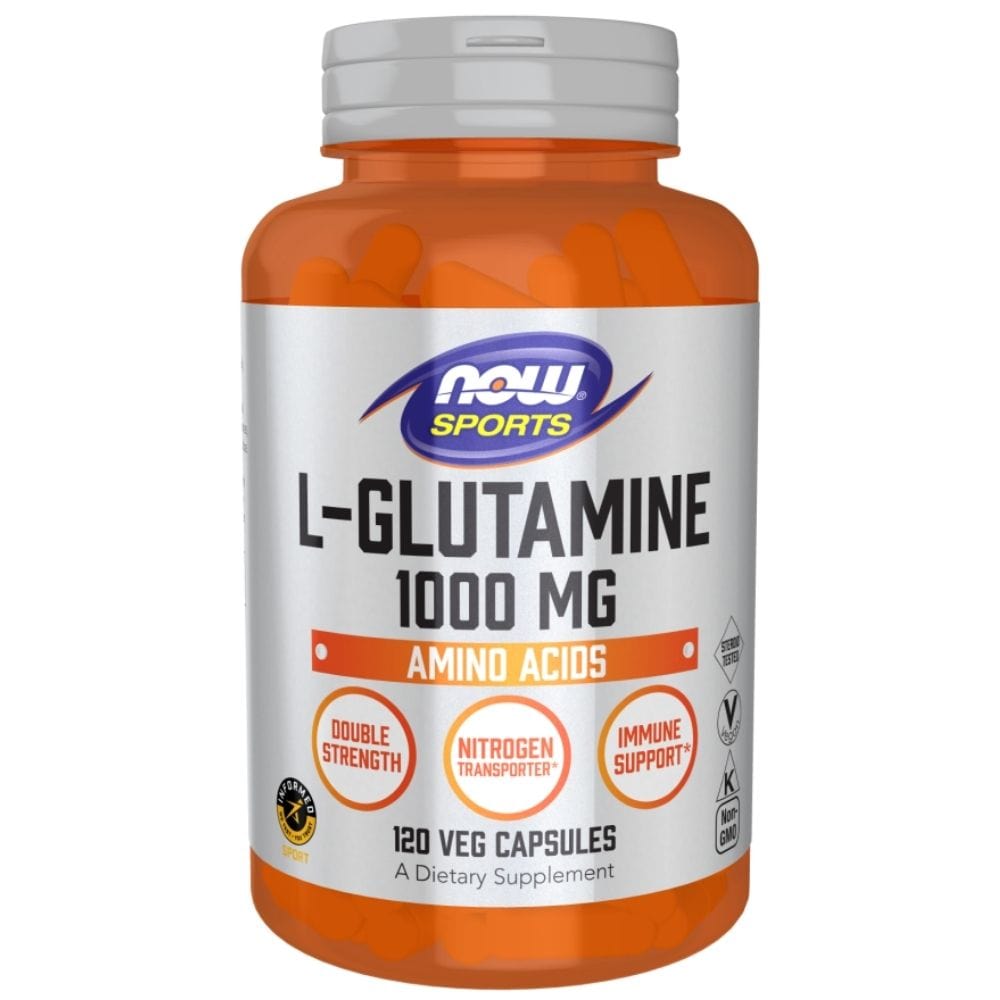Now Foods L-Glutamina 1000 mg - 120 cápsulas vegetales
