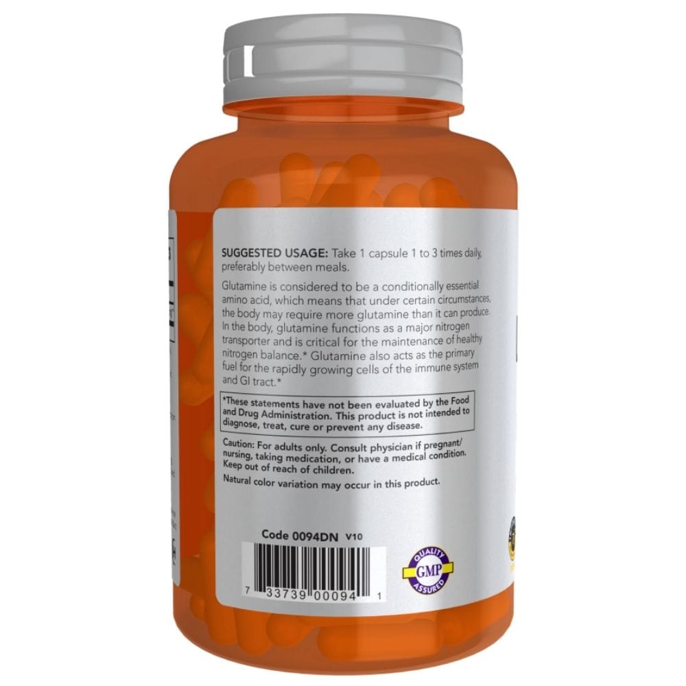 Now Foods L-Glutamina 1000 mg - 120 cápsulas vegetales - Imagen 3