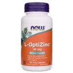 Now Foods L-OptiZinc 30 mg - 100 Cápsulas Vegetales