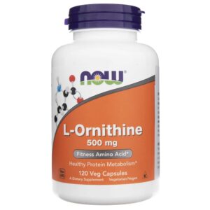 Now Foods L-Ornitina 500 mg - 120 Cápsulas Vegetales