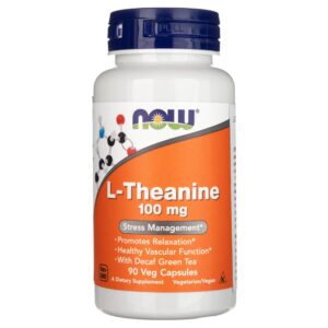 Now Foods L-Teanina 100 mg - 120 Cápsulas Vegetales