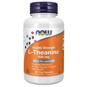 Now Foods L-teanina 200 mg - 120 cápsulas vegetales