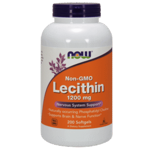 Now Foods Lecitina No OGM 1200 mg - 200 Cápsulas blandas