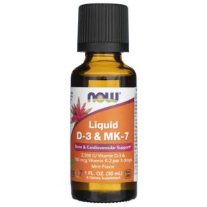 Now Foods Líquido D-3 & MK-7 - 30 ml