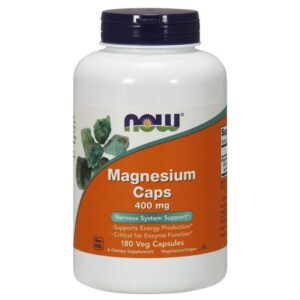 Now Foods Magnesio 400 mg - 180 Cápsulas Vegetales