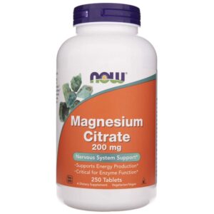 Now Foods Citrato de magnesio 200 mg - 250 Tabletas