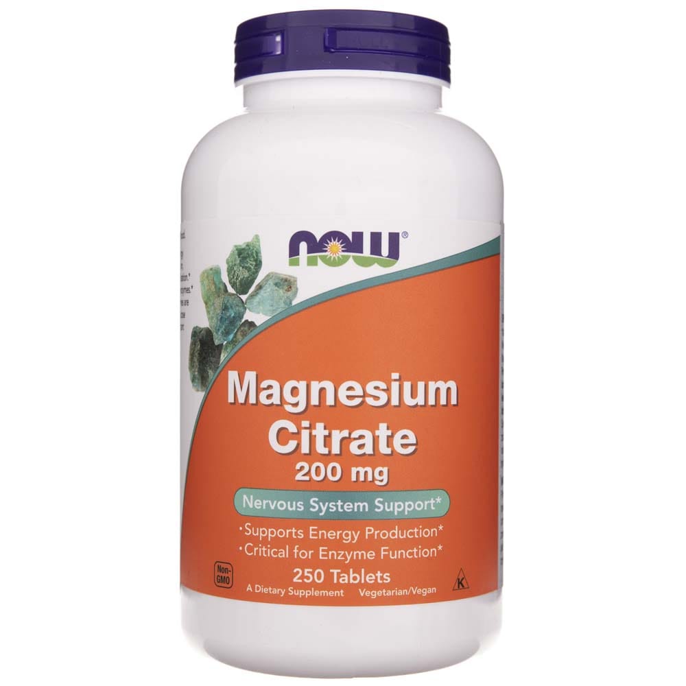 Now Foods Citrato de magnesio 200 mg - 250 Tabletas