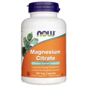 Now Foods Citrato de magnesio 400 mg - 120 cápsulas vegetales