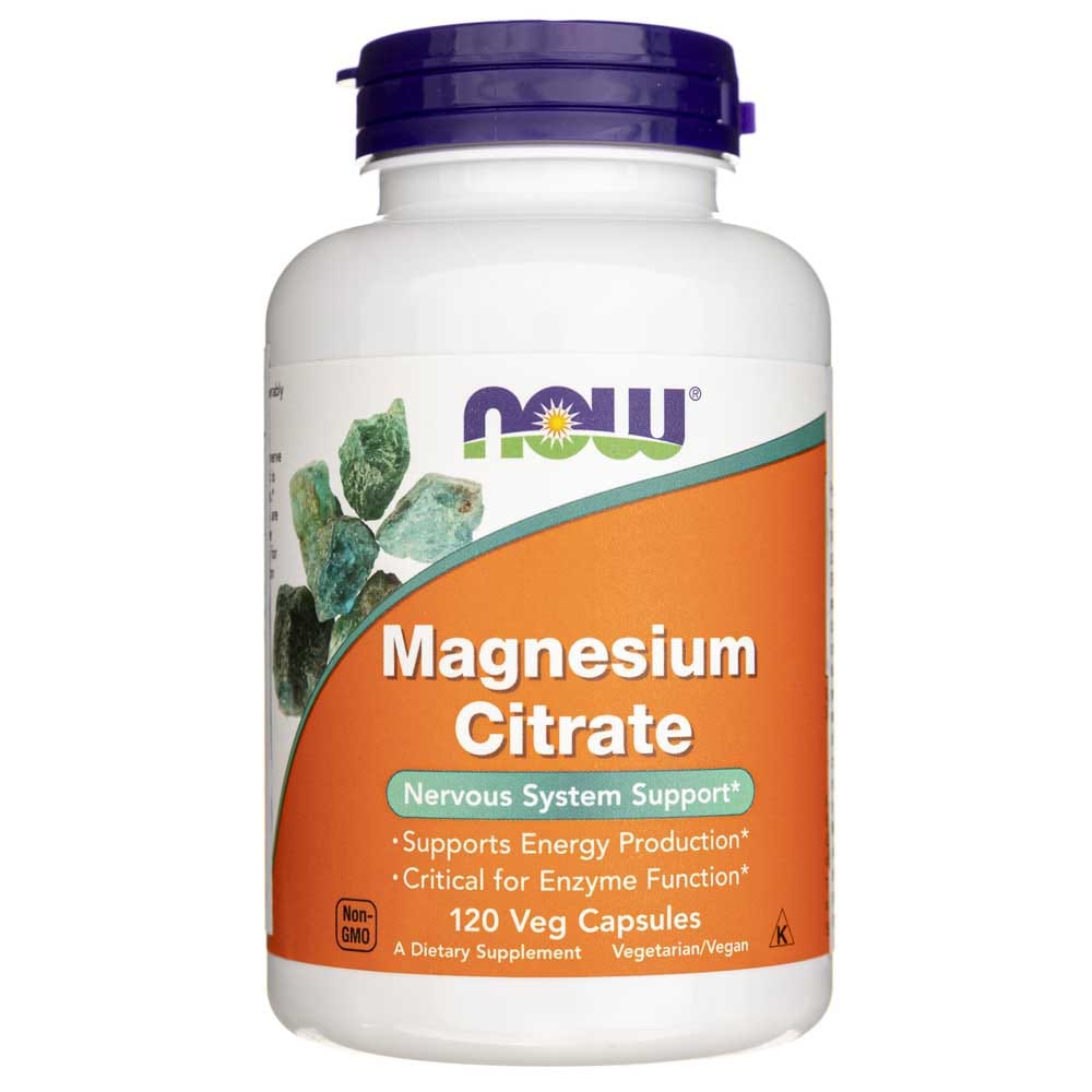 Now Foods Citrato de magnesio 400 mg - 120 cápsulas vegetales