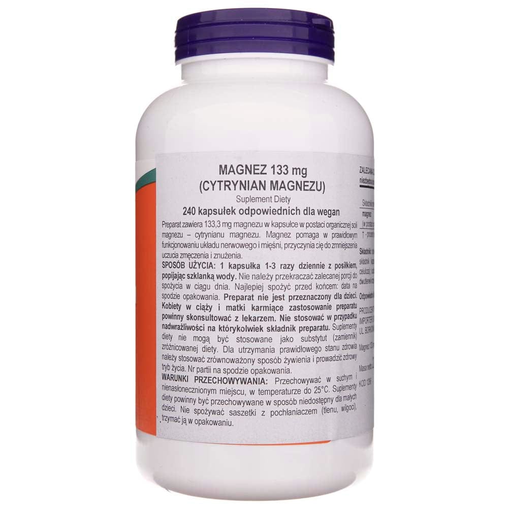 Now Foods Citrato de magnesio 400 mg - 240 cápsulas vegetales - Imagen 3