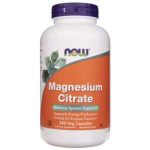 Now Foods Citrato de magnesio 400 mg - 240 cápsulas vegetales