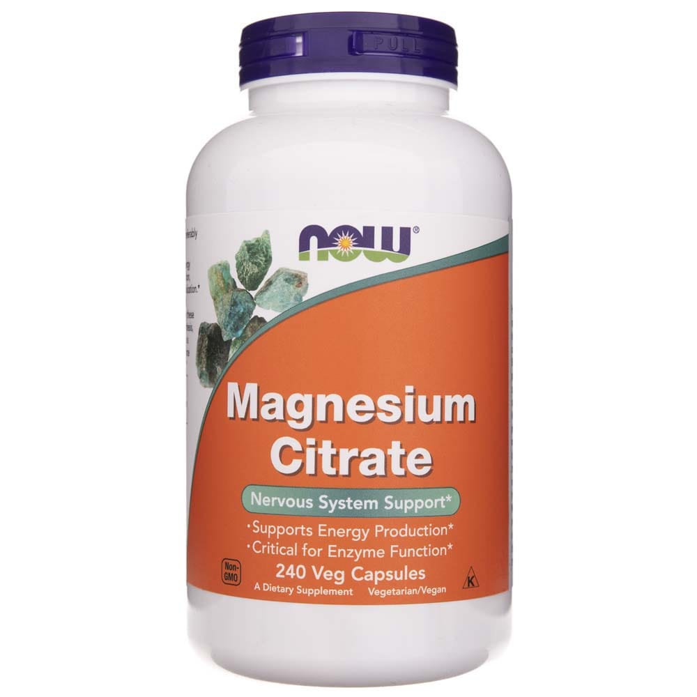 Now Foods Citrato de magnesio 400 mg - 240 cápsulas vegetales