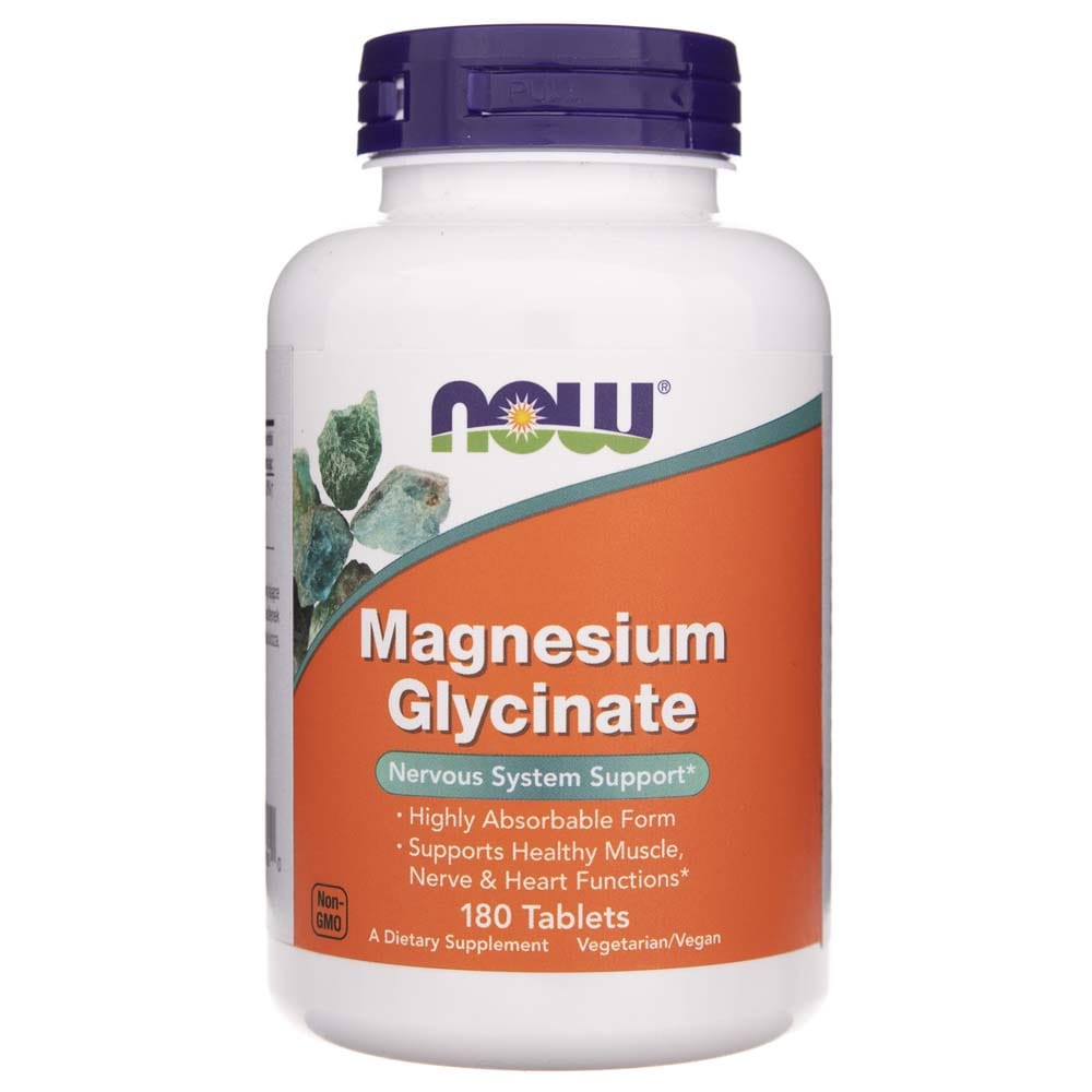 Now Foods Glicinato de magnesio 100 mg - 180 Tabletas