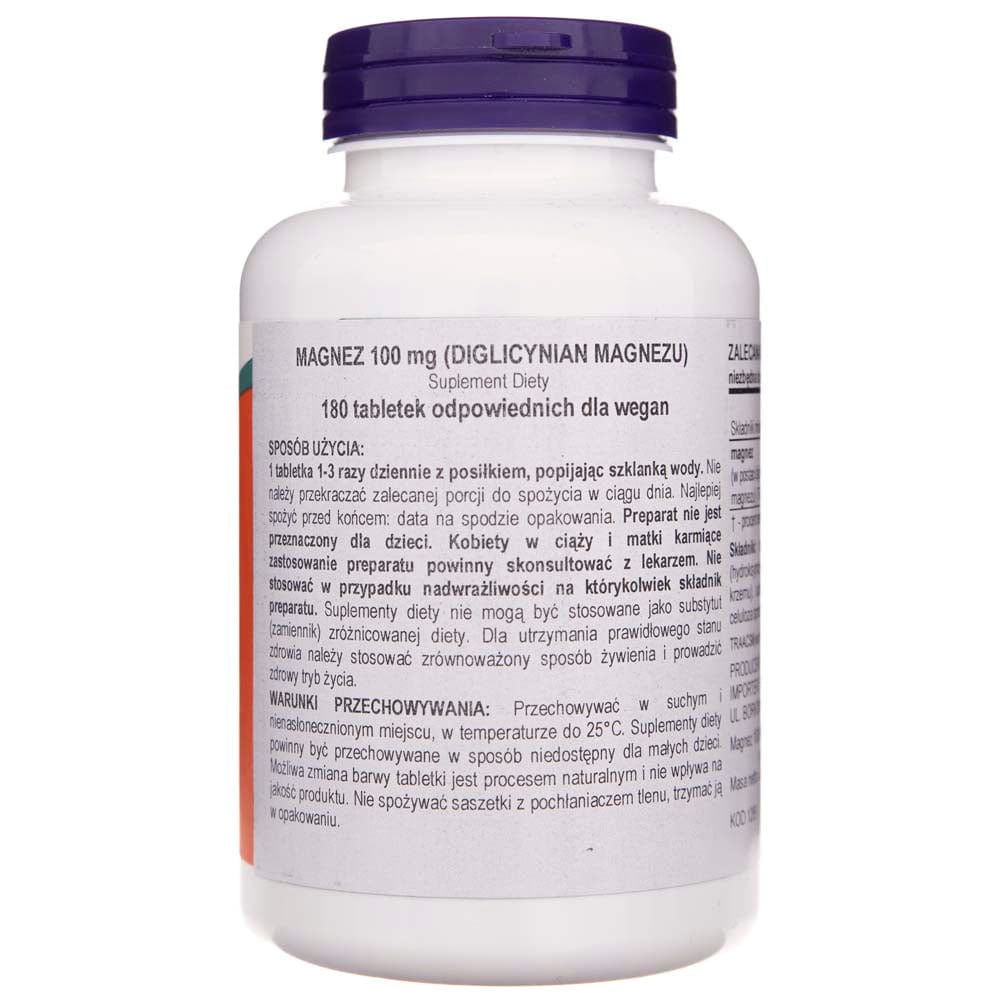 Now Foods Glicinato de magnesio 100 mg - 180 Tabletas - Imagen 3