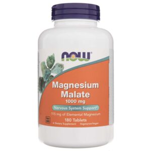 Now Foods Malato de magnesio 1000 mg - 180 Tabletas
