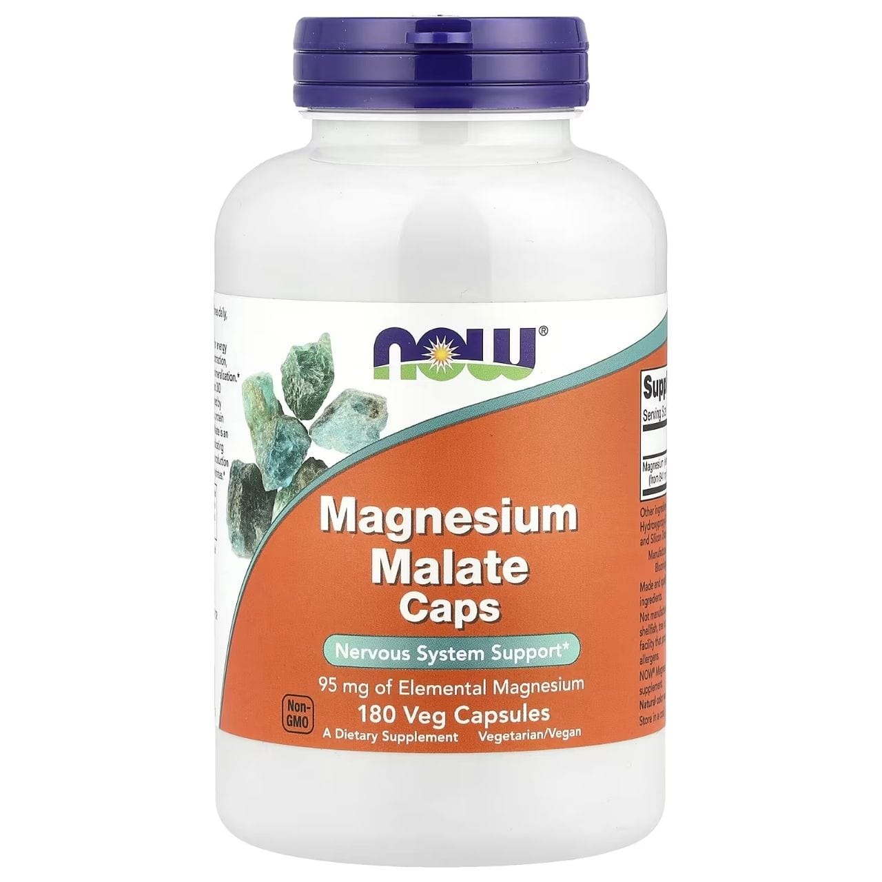 Now Foods Malato de magnesio 95 mg - 180 cápsulas