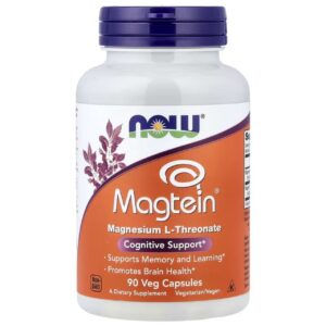 Now Foods Magtein L-treonato de magnesio - 90 cápsulas veganas