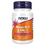 Now Foods Mega D3 4000 UI & MK-7 180 mcg - 60 Cápsulas