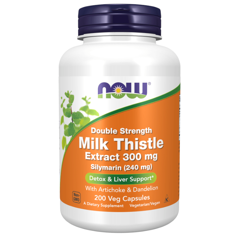 Now Foods Extracto de Cardo Mariano, Doble Fuerza 300 mg - 200 Cápsulas Vegetales
