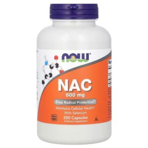 Now Foods NAC N-Acetil Cisteína 600 mg - 250 cápsulas vegetales