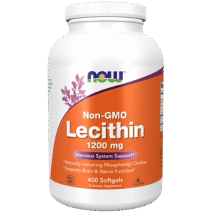 Now Foods Lecitina no OGM 1200 mg - 400 cápsulas blandas