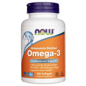Now Foods Omega-3, 180 EPA / 120 DHA - 100 Cápsulas blandas