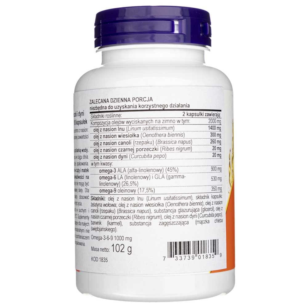 Now Foods Omega 3-6-9 1000 mg - 100 Cápsulas blandas - Imagen 2