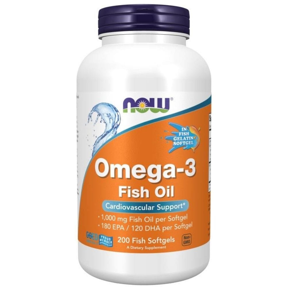 Now Foods Omega-3 Aceite de Pescado - 200 Cápsulas