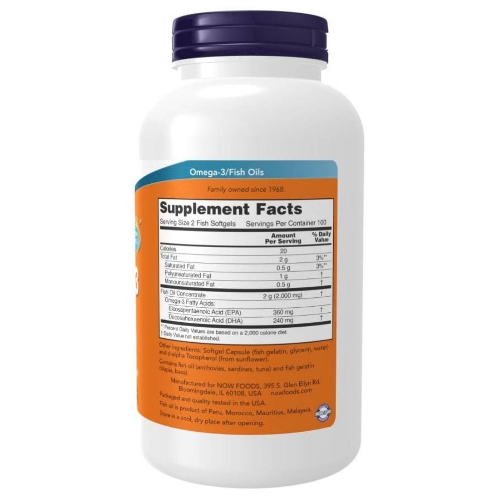 Now Foods Omega-3 Aceite de Pescado - 200 Cápsulas - Imagen 2