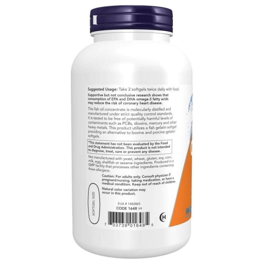 Now Foods Omega-3 Aceite de Pescado - 200 Cápsulas - Imagen 3