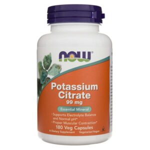 Now Foods Citrato de potasio 99 mg - 180 cápsulas vegetales