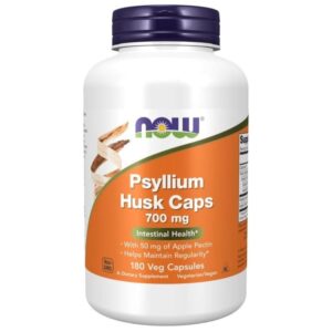 Now Foods Psyllium Husk Caps con Pectina de Manzana - 180 Cápsulas vegetales
