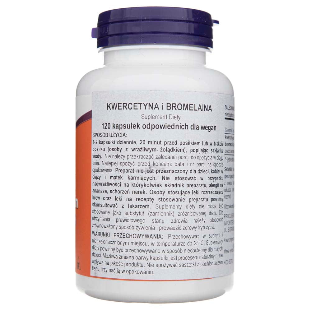 Now Foods Quercetina con bromelina - 120 cápsulas vegetales - Imagen 3