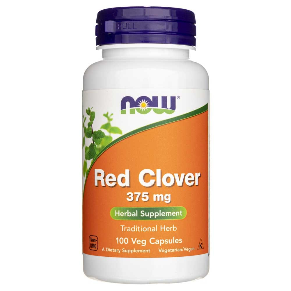 Now Foods Trébol Rojo 375 mg - 100 Cápsulas Vegetales