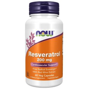 Now Foods Resveratrol 200 mg - 60 cápsulas vegetales