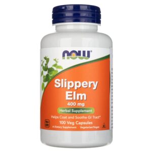Now Foods Olmo Deslizante 400 mg - 100 Cápsulas Vegetales