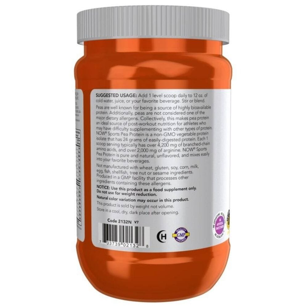 Now Foods Sport Proteína de Guisante - 907 g - Imagen 3
