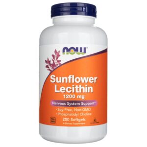 Now Foods Lecitina de girasol 1200 mg - 200 Cápsulas