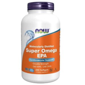 Now Foods Aceite de pescado Super Omega EPA de doble concentración - 240 cápsulas blandas