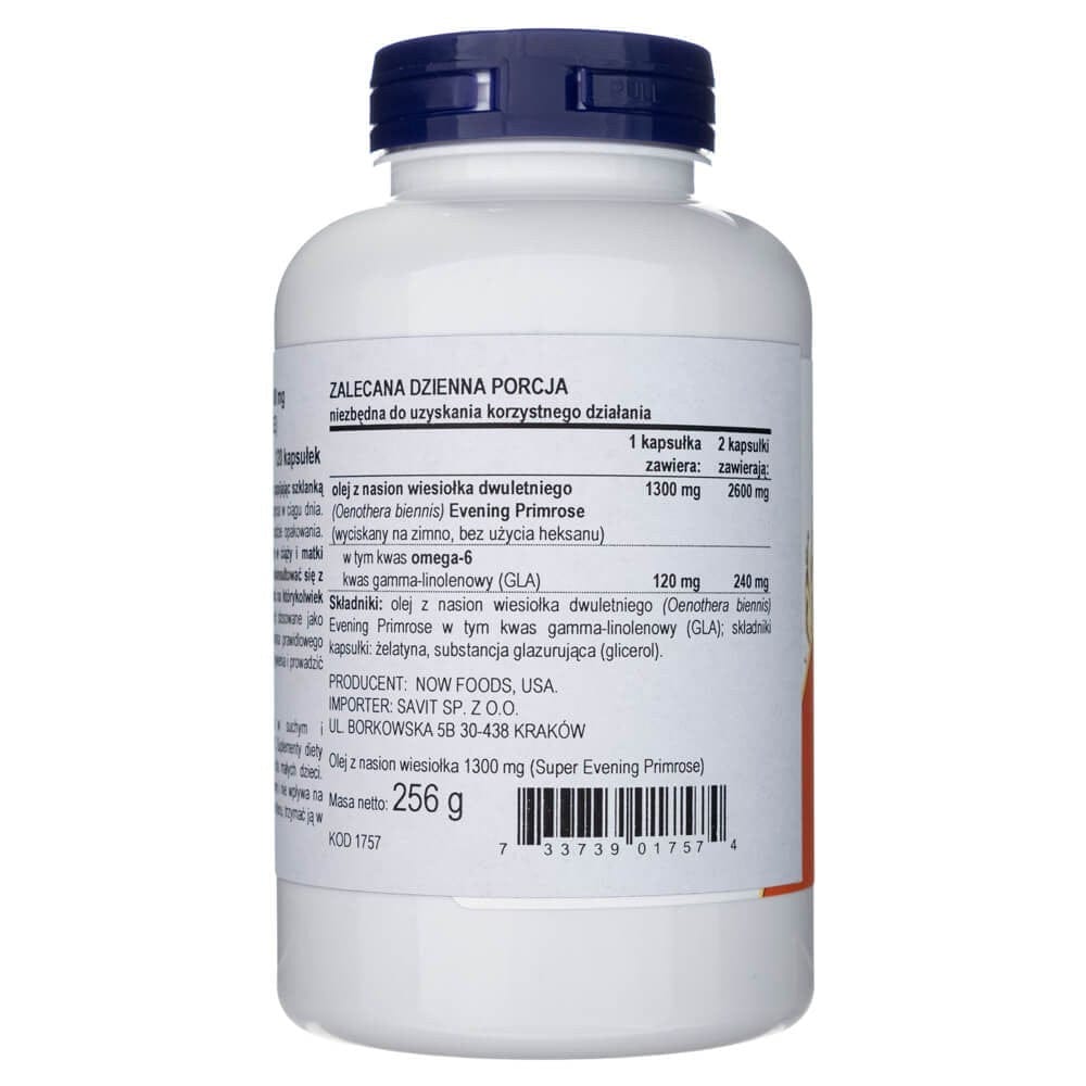 Now Foods Super Primrose 1300 mg - 120 Cápsulas blandas - Imagen 2